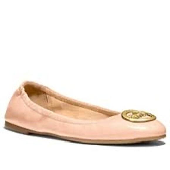 Coach Women's Bailey Smooth Leather Slip On Ballet Flats in Beechwood Size 38.5 - Picture 1 of 11